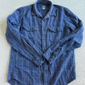 J.Crew Men’s Blue Plaid Button-Up Shirt